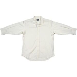 Men's Wolf & Hank Amsterdam Dress Shirt 2XL Slim Fit Long Sleeve Cream White NWT